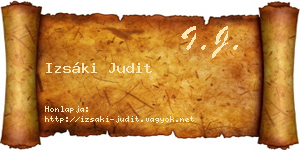 Izsáki Judit névjegykártya